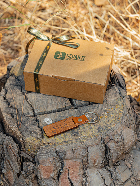 Custom Engraved Wooden Keychain