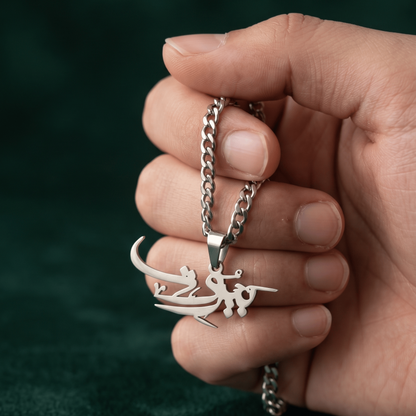 Beirut Necklace — Arabic Calligraphy Pendant | Stainless Steel